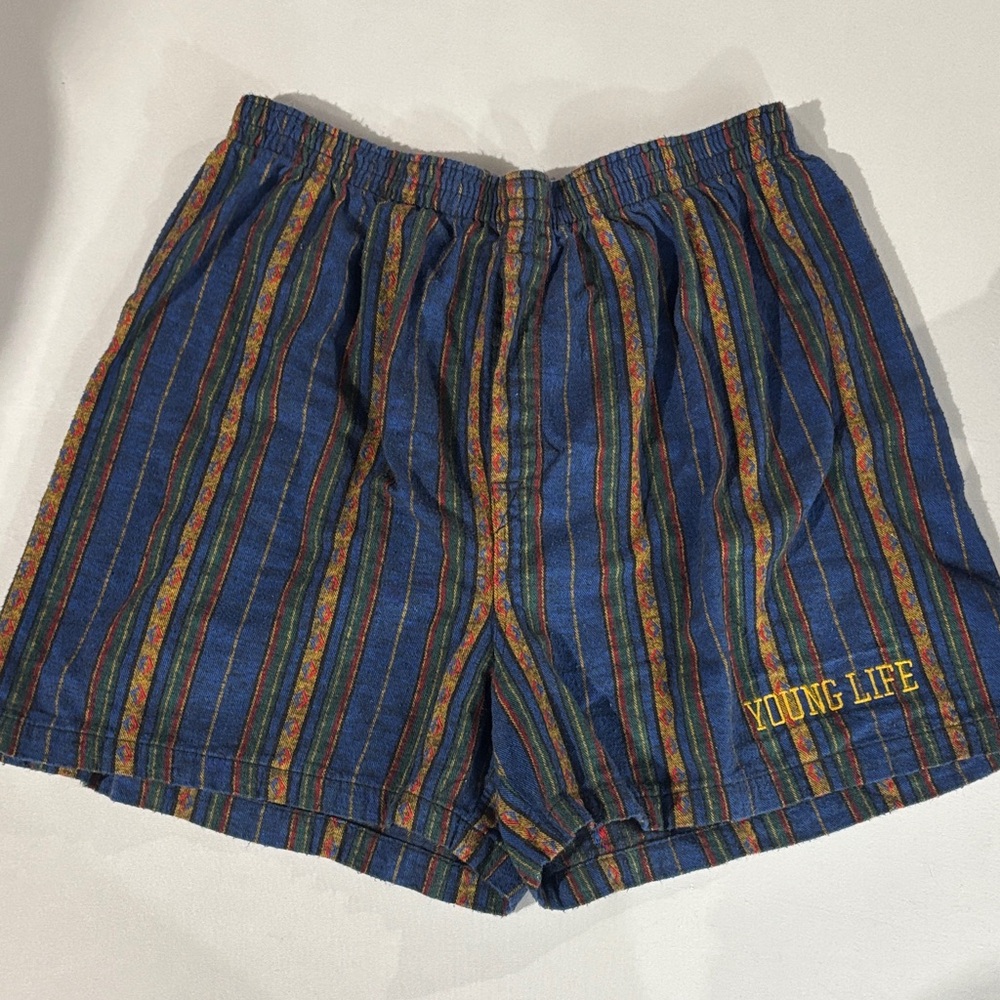 Classic Multicolor Striped Athletic Shorts